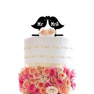 Zongheng Funny Mr and Mrs Wine Glass Cake Topper Personalized Drinking Cup Wedding Birthday Party Cake Decoration N2