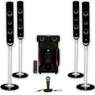 Acoustic Audio AAT1000 Tower 5.1 Speaker System with Mic and Powered Subwoofer