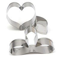 Anyana 3Pcs/set Baking Decorating Tool Cookie Cutters Dendrobium Orchid Petal Flower Stainless Steel Fondant Cake... N2
