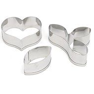 Anyana 3Pcs/set Baking Decorating Tool Cookie Cutters Dendrobium Orchid Petal Flower Stainless Steel Fondant Cake... N3