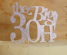 All About Details Silver The Big 3OH! Cake Topper N2