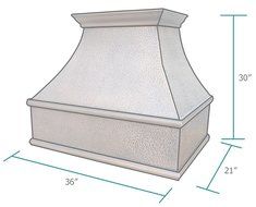 Copper Best H7 362130H Copper Range Hood with Hammered Exterior and Antique Finish N2