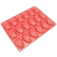 Freshware CB-107RD 18-Cavity Medium Silicone Mold for Homemade Madeleine Cookies, Chocolate, Candy, and More N3