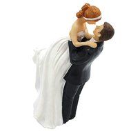 GSPORT Wedding Cake Toppers Bride and Groom Resin Dolls Wedding Decoration 20 pieces Design (K) N22