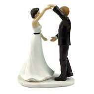 GSPORT Wedding Cake Toppers Bride and Groom Resin Dolls Wedding Decoration 20 pieces Design (K) N25