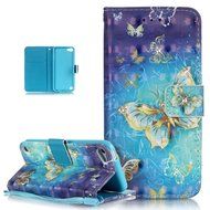 iPod Touch 6 Case,iPod Touch 5 Case,ikasus Shiny Glitter Diamond Colorful Art Painted PU Leather Flip Wallet Pouch... N2