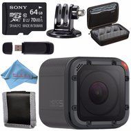 GoPro HERO5 Session CHDHS-501 + Sony 64GB microSDXC + Custom GoPro Case for GoPro HERO and GoPro Accessories +...