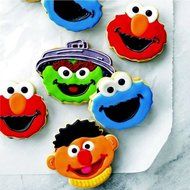 4pcs Grimace Biscuit Sesame Street Fondant Cake Mold Biscuit Cookie Plunger Cutters Sugarcraft Tool Cake Decorating... N4