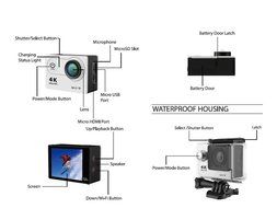 M&amp;T - 4K Ultra HD WIFI Action Camera, Underwater Waterproof Diving Camcorder, Helmet Camera with 170 Degree Wide...