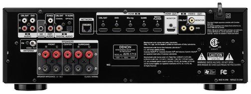 Denon AVR-1713 5.1 Channel 3D Pass Through and Networking Home Theater AV Receiver with AirPlay (Discontinued... N6