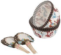 Sweet Creations 24 Count Cupcake Baking Cup with Toppers, Foxes, Multi-Color N2