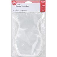 Wilton Shaped Treat Bags 4-1/2x7-1/4 100/Pkg-Clear