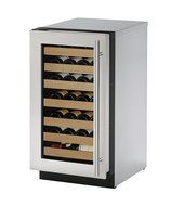 U-Line U2218WCS01A Built-in Wine Storage, 18", Stainless Steel