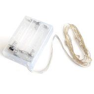 RioRand&reg;Micro 20 LED Multicolor White Lights Battery Operated on 7ft Long Silver Color Ultra Thin String Copper...