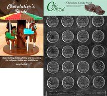 Cybrtrayd "Small Coins" Miscellaneous Chocolate Candy Mold with Chocolatier's Guide Instructions Book Manual