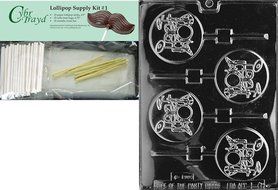 Cybrtrayd J071 Drum Lolly Jobs Chocolate Candy Mold N4