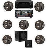 Klipsch KL-7502-THX 7.1 In-Ceiling System-Denon AVR-X4000 IN-Command 7.2- White