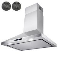 AKDY 36" Stainless Steel Wall Mount Powerful Kitchen Range Hood LED Touch Panel