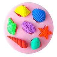 Sher Starfish and conch shells Baking Fondant Cake Choclate Candy Mold,L7.5cmW7.5cmH1.5cm N3