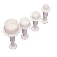 SODIAL(R) 4pcs Round Circle Cake Biscuit Cookies Mold Cutter Plunger Fondant Sugar craft Icing Decorating N3
