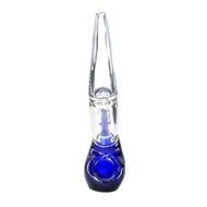 DailyDealsDirect 7&rdquo; Sandblasted Sherlock Glass Blue Smoking Tobacco Percolator Hand Pipe With Black Hard Shell... N3