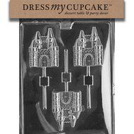 Dress My Cupcake Chocolate Candy Mold, Castle Lollipop