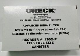 Oreck Advanced Hepa Filter 1300hf N4