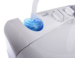 Ivation Small Compact Portable Washing Machine - Twin Tub Washer &amp; Spin with 15 Lb. Wash Capacity &amp; 11 Lb. Spin... N4