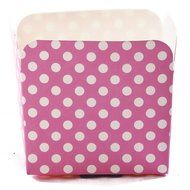 Simply Baked Square Paper Baking Cup, Fuchsia with White Dot, 12-Pack, Entertain with Ease and Style, Serve Cupcakes... N2