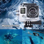 Andoer 4K 30fps/1080P 60fps Full HD 16MP Action Camera Waterproof 30m WiFi 2.0"LCD Sports Helmet Bike DV Cam Camcorder... N17