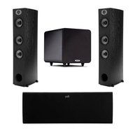 Polk Audio 2x TSx 440T 2-Way High Performance Floorstanding Tower Speaker Black - Bundle With Polk Audio TSx250C...