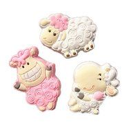 Sher 3pcs/Set Small Lovely Sheep Collection Fondant Cake Molds Soap Chocolate Mould For The Kitchen Baking For...