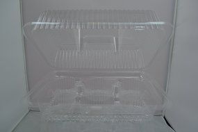Oasis Supply PJP LBH-9222-6 12-Compartment Cupcake Container with Hinged Lid, Clear N2
