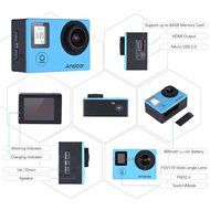 Andoer 4K 30fps/1080P 60fps Full HD 16MP Action Camera Waterproof 30m WiFi 2.0"LCD Sports Helmet Bike DV Cam Camcorder... N20