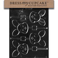 Dress My Cupcake Chocolate Candy Mold, Baby Bunny Lollipop, Easter