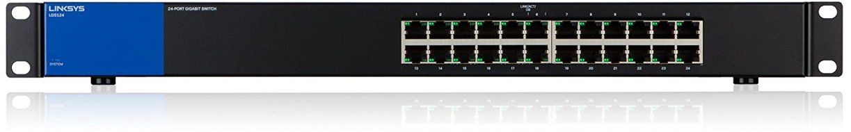 Linksys LGS124 24-Port Gigabit Ethernet Switch - 24 Ports - 24 x RJ-45 - 10/1 N2