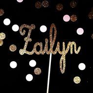 Glitter Name Cake Topper - Personalized - Custom N2