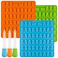 Candy Silicone Molds &amp; Ice Cube Trays, SENHAI 3 Pack Gumdrop Jelly Molds, Chocolate Molds, 153 Gummy Bear Candy... N6