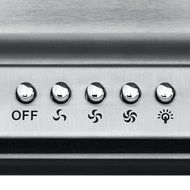 450 CFM Wall Mounted Range Hood Size: 35.5" W