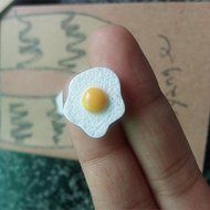 Kawaii Resin Fried Eggs White Egg Flatback Cabochons Dollhouse Miniature Food DIY Embellishments 16*14mm Scrapbooking N3