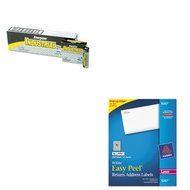 KITAVE5267EVEEN91 - Value Kit - Avery Easy Peel Laser Address Labels (AVE5267) and Energizer Industrial Alkaline...