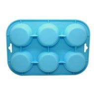 6 Cup Large Silicone Muffin Pans and Cupcake Baking Pans,Silicone Cake Soap Decoration Mold