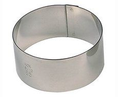 Paderno World Cuisine Pack of 6 Round Stainless Steel Pastry Rings, 2-Inch