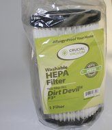 2 Dirt Devil F3 Washable &amp; Reusable HEPA Filters; Compare to Dirt Devil F-3 Part # 3-250435-001 (3250435001);... N2
