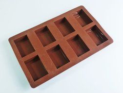 Sarah Janes Silicone 8 Cell Rectangular Brownies / Soap Bar Mould N2