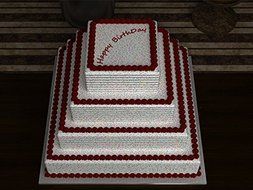 Square Multilayer Wedding Birthday Cake Baking Pan Set of 4 Cake Tins (4&quot; Deep) N4