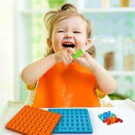 Candy Silicone Molds &amp; Ice Cube Trays, SENHAI 3 Pack Gumdrop Jelly Molds, Chocolate Molds, 153 Gummy Bear Candy... N9