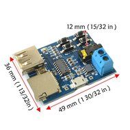 Eztronics Corp TF card U disk MP3 Format decoder board amplifier decoding audio Player module N3