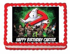 Ghostbusters edible party cake topper decoration frosting sheet image