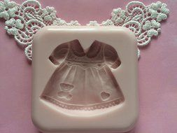 Baby Girl Dress, baby shower, It's a girl Silicone Mold By Oh! Sweet Art FDA Approved for Food N4
